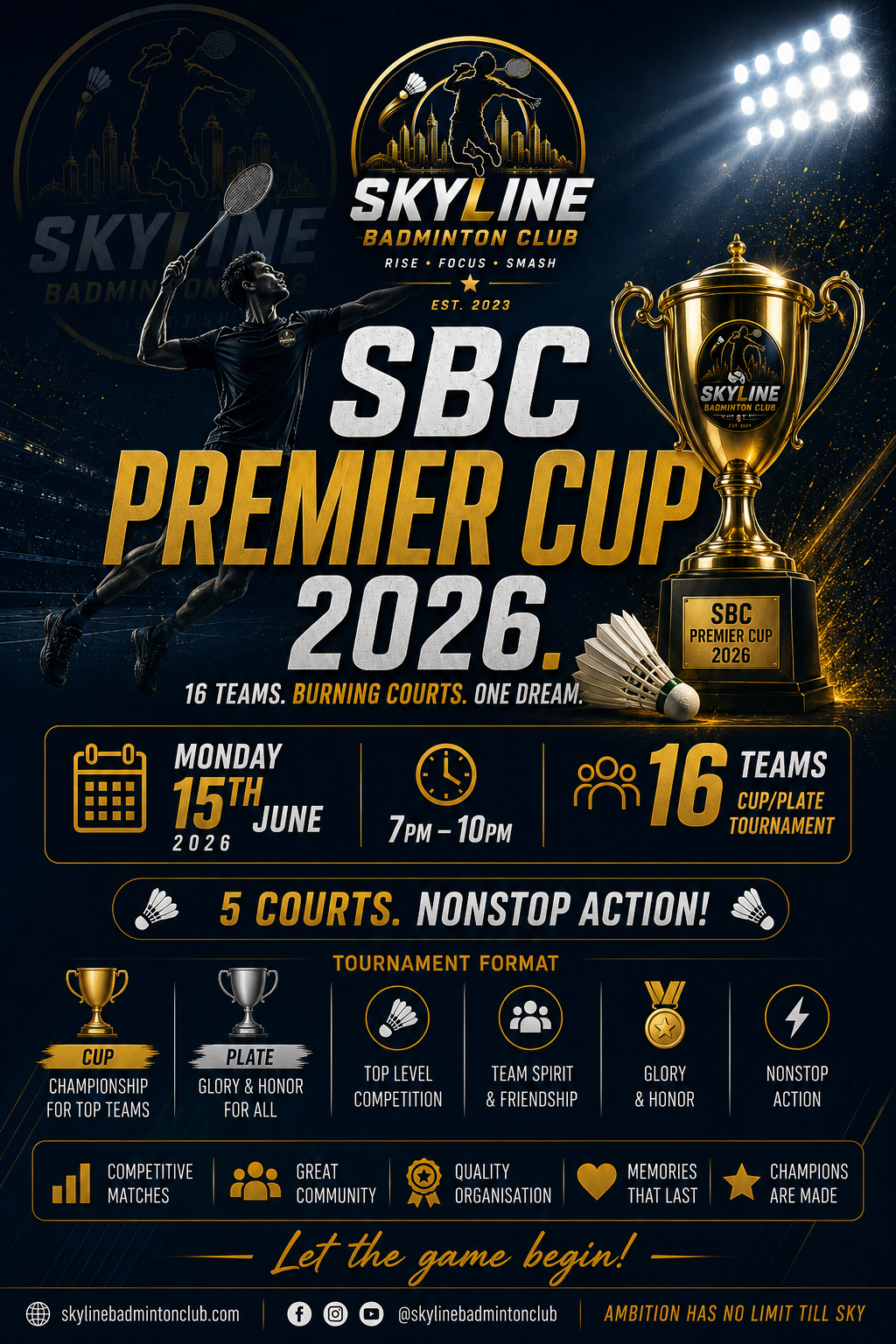 SBC Premier Cup 2026 official tournament poster